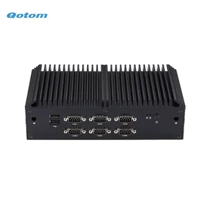 Qotom-Mini pc sin ventilador de 10. ª generación, núcleo i7 10710U, Micro PC Industrial sin ventilador para quiosco de ATM y otros terminales de autoservicio