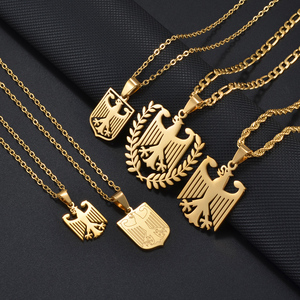 1 adet alman kartal zincir kolye paslanmaz çelik almanya etnik takı kadın erkek anne için # 508062 - Product Image 4