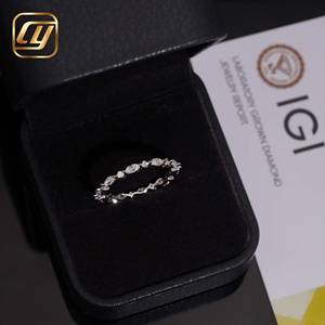 Anillo de Eternidad con Diamante de Laboratorio Corte Marquesa, Anillo de Plata Sólida 925 para Mujer, Joyería de Moda Diaria, Anillo de Boda, Anillo de Tendencia, Venta al por Mayor - Product Image 1