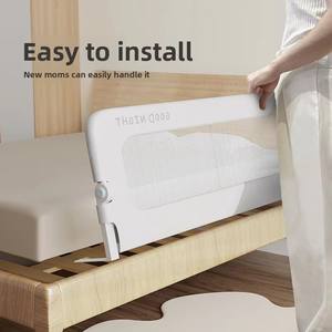 Barandilla de Seguridad para Cama de Bebé, Altura Ajustable, Anticaídas, Plegable, Barrera Lateral para Cama de Niños Pequeños, Protector de Cama para Bebés - Product Image 2
