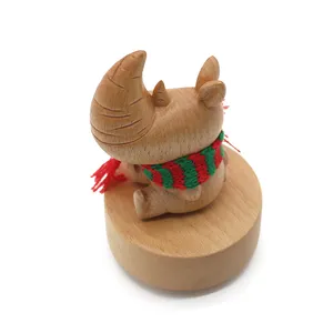 High Quality Eco - Friendly Chic Musical Box Wooden Music Box New Song Various Cute Animal Music