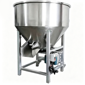 Mélangeur d'aliments en acier inoxydable avec moteur de 3 kW, machine à mélanger les poudres de céréales sèches et humides pour l'élevage de porcs, de bovins et de volailles - Product Image 2