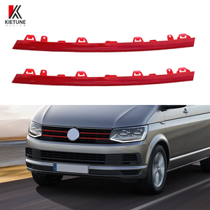 2 pezzi rifiniture della griglia superiore del paraurti anteriore per V.W <span class=keywords><strong>TRANSPORTER</strong></span> <span class=keywords><strong>T6</strong></span> MULTIVAN <span class=keywords><strong>2015</strong></span> pezzi di ricambio per auto in nero rosso o giallo - Product Image 1