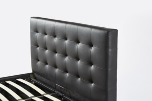 Ottoman Storage Black <strong>Faux</strong> <strong>Leather</strong> Double <strong>Bed</strong> <strong>Frame</strong> - Product Image 4