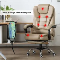 Chaise de bureau en cuir à vente directe d'usine, cadre en bois, fonctionnalités de levage et de rotation - Design moderne pour la maison/le bureau