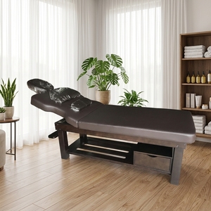 <span class=keywords><strong>Table</strong></span> <span class=keywords><strong>de</strong></span> <span class=keywords><strong>massage</strong></span> haut <span class=keywords><strong>de</strong></span> gamme <span class=keywords><strong>en</strong></span> <span class=keywords><strong>bois</strong></span> <span class=keywords><strong>massif</strong></span> avec éponge haute densité, réglable et durable, design contemporain pour usage commercial dans les hôtels - Product Image 1