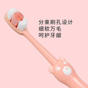 Brosse à dents mignonne en forme d'ours pour enfants, poils doux en nylon, usage domestique, couleur personnalisable, brosse à dents pour enfant avec 10 000 poils - Product Image 5