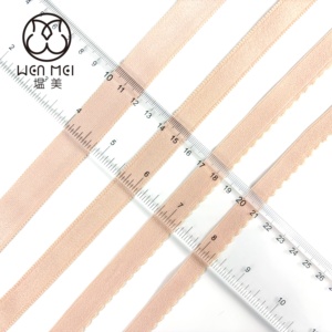 하이 퀄리티 10mm 15mm 20mm 와이드 베이지 속옷 탄성 밴드 부드러운 나일론 피코 브라 탄성 스트랩 - Product Image 2
