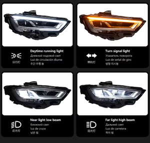 AURON New 32V <b>LED</b> Chip Front Lamp High Lumen 12v Retrofit Upgrade 6000K Audi A3 White Lighting 2017-2021 <b>Headlight</b> OE - Product Image 4