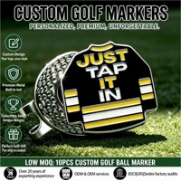 Marqueur de balle de golf personnalisé, outil de réparation de divots et ensemble de gants magnétiques vierges en métal pour chapeau, marqueur de balle personnalisé