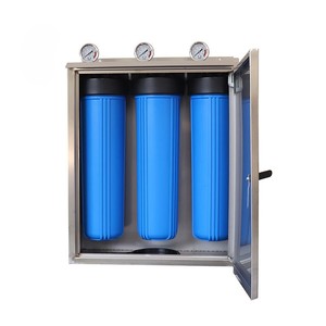 LEVAO Systèmes de filtration d'eau domestique de 20 pouces pour toute la maison Boîtier de pré-filtre Big <span class=keywords><strong>Blue</strong></span> Clear Water Filter Housing - Product Image 2