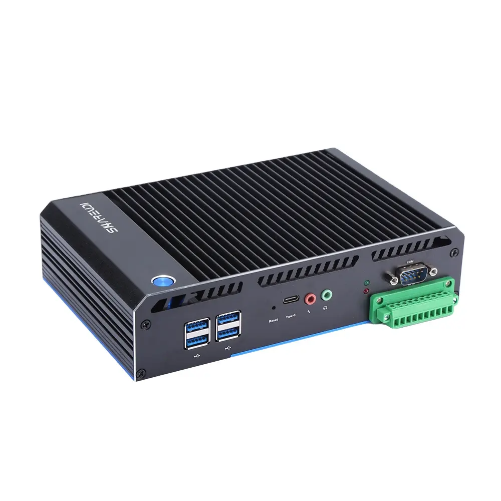 קיר רכוב תעשייתי מחוספס fanless מיני מחשב עם wifi X86 אחת לוח מחשב עם ב-תל Core i3 i5 i7 מיני תעשייתי מחשב