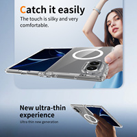 Étui de téléphone intelligent transparent magnétique pour Samsung Z Fold 8 Wide, anti-jaunissement, cristal clair, protection contre les chocs, coque de protection pour téléphone