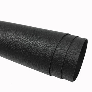 Litchi noir épais personnalisé 3D gaufré texture fendue Rexine matériau synthétique artificiel en similicuir pour canapé voiture sacs chaussure - Product Image 2