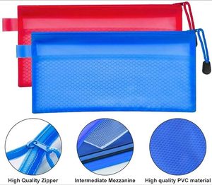Wholesale Waterproof PVC <b>File</b> Bag Frosted Folder Clear Plastic Bill Document Pouch Durable Mesh Zipper Pouch for Makeup <b>Storage</b> - Product Image 3