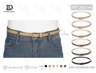 Cintura da donna con fibbia ad ardiglione da 2,0 cm, 110 cm, cintura casual in tessuto - Product Image 1