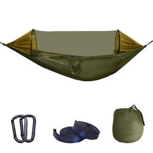 Hamaca Doble Portátil para Acampar al Aire Libre Hikeon, Cama de Hamaca con Apertura Rápida Automática, Mosquitera, Poliamida, Capacidad de Peso de 300 kg - Product Image 1