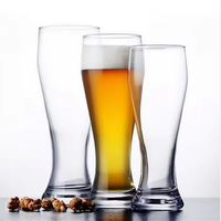 Verre à bière Pilsner haut et transparent en borosilicate, style moderne classique, en forme de canette, pour bière artisanale, vin, cola