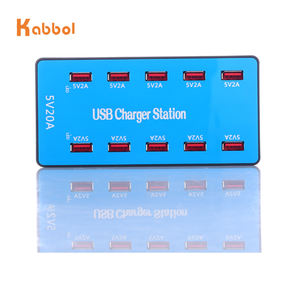 Vente flash - Station de <span class=keywords><strong>charge</strong></span> <span class=keywords><strong>multi</strong></span>-<span class=keywords><strong>USB</strong></span> de bureau 100W 5V20A à 10 ports QC2.0 pour téléphones/tablettes/montres/écouteurs - Product Image 3