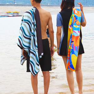 Tùy Chỉnh In Sợi Nhỏ Cát Miễn Phí Bơi Mùa Hè Phụ Nữ Phổ Biến Lớn Nhanh Chóng Khô Tái Chế Bãi Biển Khăn - Product Image 5