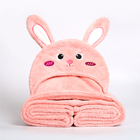 Serviettes de bain pour enfants personnalisées en microfibre de 75 cm, poncho de surf à capuche, serviettes de plage grandes avec capuche, logo, ensemble de serviettes de bain pour bébé