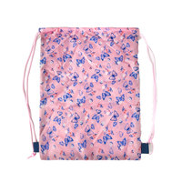 Tas Sekolah Set Ransel Haslor Fashion Pink Butterfly Floral Full Print Unisex Anak Perempuan & Remaja Promosi Produsen OEM