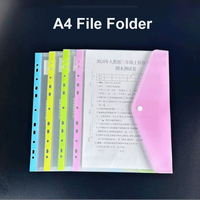 Porte-documents vertical format A à 11 trous avec boutons-pression, en PP, étanche, pour examens et rangement des documents des étudiants