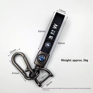 <span class=keywords><strong>Porte</strong></span>-clés de voiture, best-seller d'Amazon, pendentif en métal et cuir avec logo de voiture, ajustement standard, cadeau, vente en gros - Product Image 3