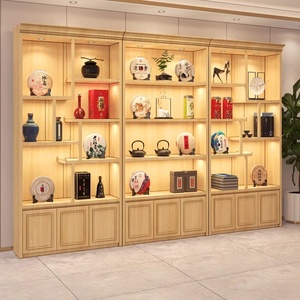 Espositore per Vini e Liquori in Legno a Più Livelli con Illuminazione LED, Scaffale a Scala Resistente, Ecologico con Retro in Vetro - Product Image 5