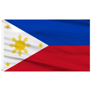 Bandera de Filipinas 3x5 pies 100D, Bandera Nacional con 2 Ojales de Latón, Resistente a la Decoloración, Colores Vivos, Logotipo Personalizado, Venta al por Mayor - Product Image 1