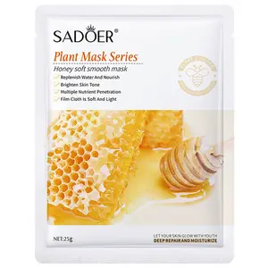 Manufacturer Custom Orange VC Aloe Soft Skin Deep Moisturizing Sodium Hyaluronic Acid Whitening Face Beauty Facial Mask Sheets