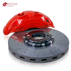 Big <b>Brake</b> Kit Front + Rear Carbon Ceramic Vented <b>Disc</b> 10+4pot Caliper Aluminum Alloy Tesla S Plaid Model X Model Y Performance - Product Image 2