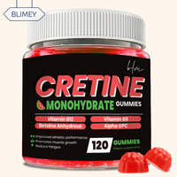 Gummies de créatine monohydrate à formule personnalisée OEM, à base de sureau, pour hommes adultes, stimulant d'énergie et de force, pour le soutien immunitaire et la santé