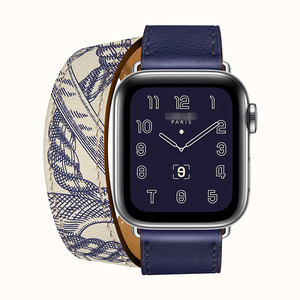 en cuir Frappé couleur style Deux longueurs peuvent être sélectionnés pour un tour et deux tours pour montre apple bande - Product Image 3
