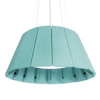 Abat-jour acoustique rond en feutre PET vert en fibre de polyester insonorisante pour restaurant