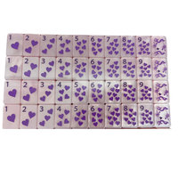 Ensemble de Mahjong Américain de Luxe Rose Perle Pop Diva, 160 Tuiles en Acrylique, Design Pop Art Personnalisé, Écologique et Portable