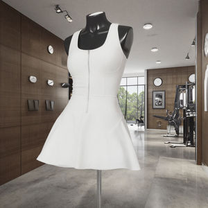 カスタム女性用アスレチックウェアVネックジッパーボディスーツノースリーブアクティブワークアウトスポーツジムカジュアルゴルフテニスドレスショーツ付き - Product Image 3