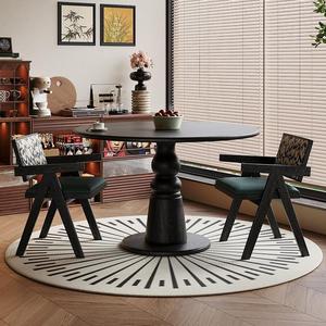 French Retro Style Ash Wood Round <b>Dining</b> <b>Table</b> And Chairs Set 3 Piece <b>Space</b> <b>Saving</b> <b>Dining</b> Room Furniture - Product Image 3