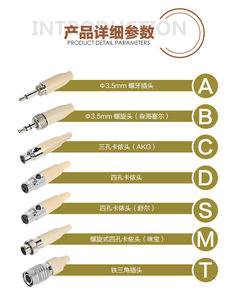 Transmissor profissional cintura saco pele cor orelha gancho microfone mini palco <span class=keywords><strong>headset</strong></span> microfone - Product Image 4