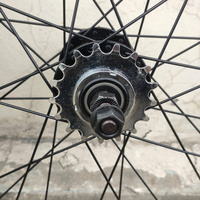 Jeu de Roues en Alliage d'Aluminium 700c, Jantes Hautes 90mm pour Vélo Pignon Fixe, Roues Avant et Arrière pour Vélo 1 Vitesse