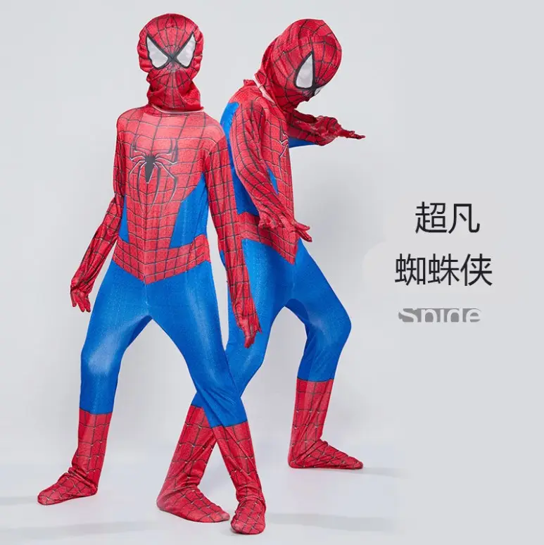 Pabrik Kostum Halloween Dewasa Anak-anak Cosplay Ketat Bodysuit Spiderman Kostum Baru