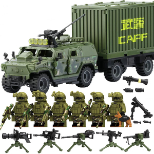 Figurines de police des forces spéciales SWAT, Hummer Warrior, char blindé, hélicoptère Flying <span class=keywords><strong>Tiger</strong></span>, jouet de construction à assembler - Product Image 3