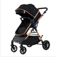 Poussette bébé pliable légère, siège inclinable et grand panier de rangement, options multicolores