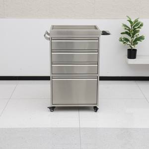 عربة أدوات متخصصة من الفولاذ المقاوم للصدأ لصالونات الشعر ومحلات الحلاقة ، والمعروفة أيضًا باسم عربة قضيب بيرم - Product Image 1