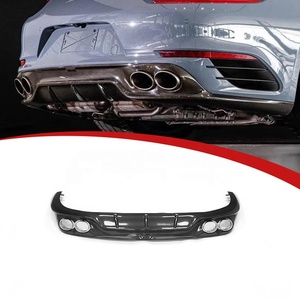 Hot Sale Upgrade to AK Style Carbon Fiber Car Auto Parts Rear Diffuser Lip for Porsche 991 991.2 Turbo - Product Image 1