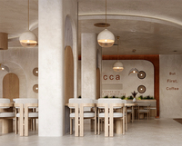 Mobilier de restaurant nordique moderne ensemble de canapés restauration rapide bar cafétéria chaise de table pour les repas dans les cafés et les restaurants