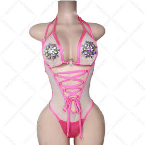 Abbigliamento da ballo in strass con strass in metallo, - Product Image 4