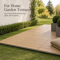 Plancher modulaire en WPC pour extérieur, léger, résistant aux intempéries, aspect bois, pour jardin, usage résidentiel, écologique, antidérapant