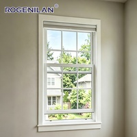 Fenêtre coulissante verticale simple en aluminium Rogenilan, double vitrage trempé, étanche, de fabrication australienne