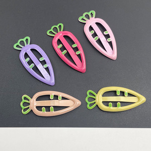 Jolies pinces à cheveux en forme de carotte pour petites filles, 10 cm, accessoires pour cheveux de Pâques, couleur bonbon, forme de fruit - Product Image 1
